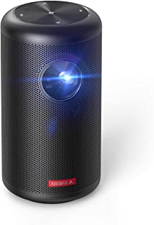 Nebula Capsule II Smart Mini Projector, by Anker, Palm-Sized 200 ANSI Lumen 720p HD Portable Projector Pocket Cinema with Wi-Fi, DLP, 8W Speaker, 100 Inch Picture, 3, 600+ Apps, Movie Projector