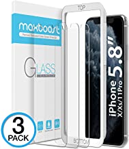Maxboost Screen Protector for Apple iPhone Xs & iPhone X & iPhone 11 Pro (Clear, 3 Packs) 0.25mm Tempered Glass Screen Protector with Advanced Clarity [3D Touch] Work w/Most Case 99% Touch Accurate