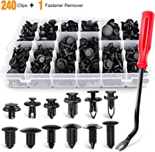 GOOACC 240PCS Bumper Retainer Clips Car Plastic Rivets Fasteners Push Retainer Kit Most Popular Sizes Auto Push Pin Rivets Set -Door Trim Panel Fender Clips for GM Ford Toyota Honda Chrysler