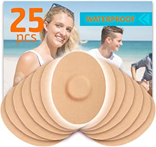 Fixic Patches 25 Pack for Enlite - Medtronic Guardian – Freestyle Libre – Waterproof Adhesive Patches – Best Fixation - Pre Cut – TAN Color