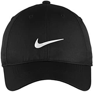 Nike Golf Dri-Fit Swoosh Front Cap, Black/White
