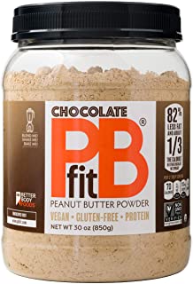 PBfit All-Natural Chocolate Peanut Butter Powder, Powdered Peanut Spread from Real Roasted Pressed Peanuts and Cocoa, 5g of Protein (30 oz.)