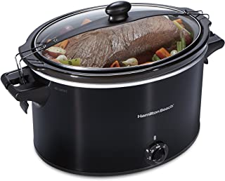Hamilton Beach Extra-Large Stay or Go Slow Cooker, 10 Quart Capacity, Clip Tight Sealed Lid, Black (33195)