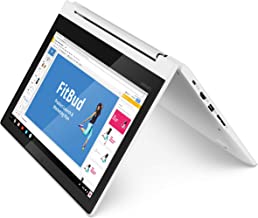 Lenovo Chromebook C330 2-in-1 Convertible Laptop, 11.6-Inch HD (1366 x 768) IPS Display, MediaTek MT8173C Processor, 4GB LPDDR3, 64 GB eMMC, Chrome OS, 81HY0000US, Blizzard White