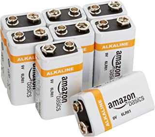 AmazonBasics 9 Volt Everyday Alkaline Battery - Pack of 8