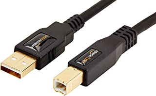 AmazonBasics USB 2.0 Printer Cable - A-Male to B-Male Cord - 10 Feet (3 Meters)