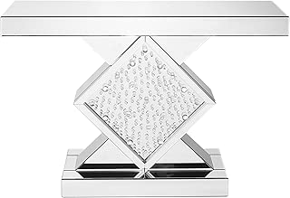 Decor Central ADMFX9-3012 Crystal Console Table with Rectangle Mirror Top, 47
