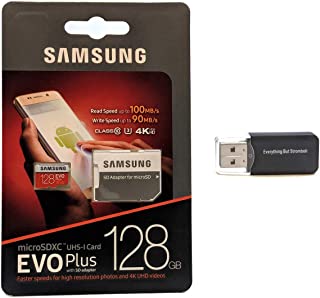 Samsung Galaxy S9 Memory Card 128GB Micro SDXC EVO Plus Class 10 UHS-1 S9 Plus, S9+, Cell Phone Smartphone with Everything But Stromboli (TM) Card Reader (MB-MC128)