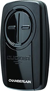 Chamberlain Group KLIK3U-BK Clicker Universal 2-Button Garage Door Opener Remote with Visor Clip, Black