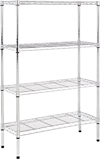 AmazonBasics 4-Tier Wire Storage Shelves Rack, Chrome