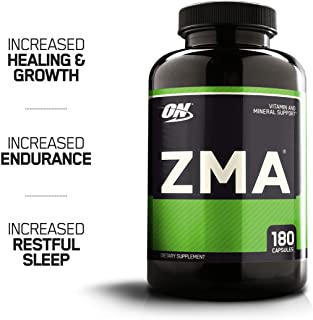 OPTIMUM NUTRITION ZMA Muscle Recovery and Endurance Supplement for Men and Women, Zinc and Magnesium Supplement, 180 Count