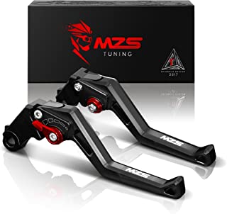 MZS Short Levers Brake Clutch CNC for Suzuki TL1000R SV1000 SV1000S BANDIT 650 1200 1250 GSF650 GSF650S GSF1200 GSF1250 GSF1250S GSX1250 DL1000 V-STROM GSX1400 GSX650F KATANA HAYABUSA GSXR1300 Black