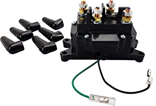 MaySpare 250A Winch Solenoid Relay 12V Winch Rocker Thumb Switch for ATV UTV 2000-5000lbs Winch with 6 Protecting Caps