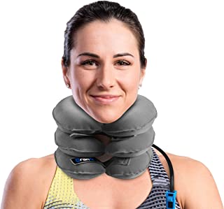 Cervical Neck Traction Device and Collar Brace by BRANFIT, Inflatable and Adjustable USA Designed Neck Support & Stretcher is Ideal for Spine Alignment and Chronic Neck Pain Relief