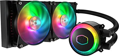 Cooler Master MasterLiquid ML240R Addressable RGB Close-Loop AIO CPU Liquid Cooler, 240 Radiator, Dual Chamber Pump, Dual MF120R Fans, Independently-Controlled ARGB LEDs for AMD Ryzen/Intel 1151