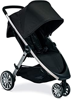 Britax B-Lively Lightweight Stroller - Up to 55 pounds - Car Seat Compatible - UV 50+ Canopy - Easy Fold, Raven