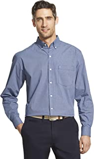 IZOD Men's Button Down Long Sleeve Stretch Performance Check Shirt