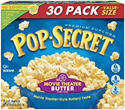 Pop Secret Popcorn, Movie Theater Butter, 3 oz Microwave Bags, 30Count