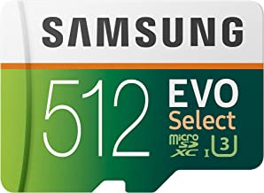 Samsung 512GB 100MB/s (U3) MicroSDXC Evo Select Memory Card with Adapter (MB-ME512GA/AM)