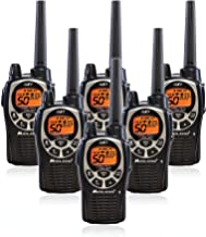 Midland GXT1000VP4 50 Channel GMRS Two-Way Radio - Up to 36 Mile Range Walkie Talkie - Black/Silver (Pack of 6)