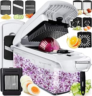 Fullstar Vegetable Chopper Dicer Mandoline Slicer - Food Chopper Vegetable Spiralizer Vegetable Slicer Peeler - Onion Chopper Salad Chopper Veggie Chopper Vegetable Cutter Food Slicer Egg Slicer