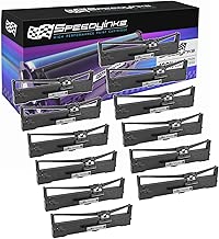 Speedy Inks Compatible Printer Ribbon Cartridge Replacement for Epson S015329 (Black, 12-Pack)