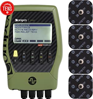 Compex Edge 2.0 Muscle Stimulator with TENS Bundle Kit: Electric Muscle Stimulation Machine (EMS) , 12 Snap Electrodes, 4 Programs, Lead Wires, Battery, Case / 2 strength, 1 recovery, 1 TENS