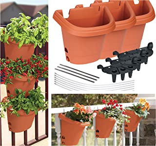 Bloem Hanging Garden Planter System 3 Pack, Terra Cotta (482121-1001)