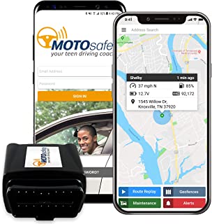 GPS Tracker for Vehicles - MOTOsafety 4G Real Time OBD Tracking Device for Kids & Cars & Vehicle Monitoring System