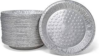 Fig & Leaf (60 Pack) Premium 9-Inch Pie Pans l 36 Gauge l Disposable Tart Pan Tin Plates Aluminum Foil for Baking Quiche