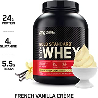 OPTIMUM NUTRITION GOLD STANDARD 100% Whey Protein Powder, French Vanilla Creme, 5 Pound (Packaging May Vary)