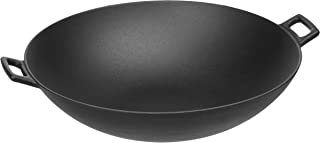 AmazonBasics Pre-Seasoned Cast Iron Wok Pan