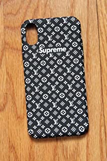 Street Fashion x Hypebeast Collab Slim Durable Hard Case Cover for Apple iPhone X and XS (Black w/ White Letters, iPhone X / XS)