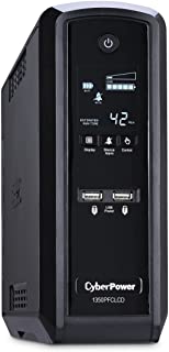 CyberPower CP1350PFCLCD PFC Sinewave UPS System, 1350VA/810W, 10 Outlets, AVR, Mini-Tower