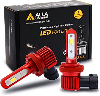 Alla Lighting 5200lm AL-R H8 H11 LED Fog Light Bulbs Xtreme Super Bright 12V DRL, 6K Xenon White