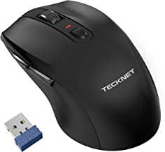Wireless Mouse, TeckNet Ergonomic 2.4G Wireless Optical Mobile Mouse 4800 DPI with USB Nano Receiver for Laptop, PC, Chromebook, MacBook, Computer