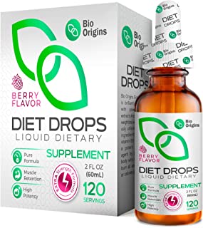 Bio Origins Drops for Women & Men, Diet Drops for Weight Management, Key Active Ingredients Niacin and Powerful Extracts, Hormone-Free HCG-Free Extra Strength Formula, 2 Fl Oz