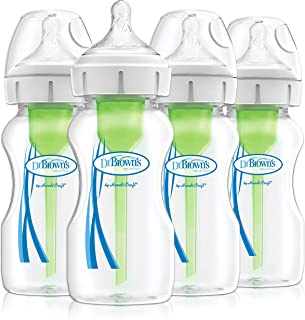 Dr. Brown's Options+ Wide-Neck Baby Bottle, 9 Ounce (4 Count)
