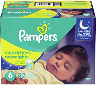 Diapers Size 6, 42 Count - Pampers Swaddlers Overnights Disposable Baby Diapers, Super Pack