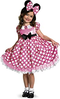 Minnie Mouse Clubhouse Glow In The Dark Costume, Pink/White, Medium