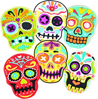 Tovolo Sugar Skull Templates Reverse, Dishwasher Safe, Set of 6 Cookie Stamps with Cutter