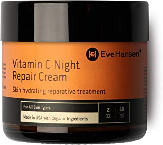 Eve Hansen Vitamin C Night Cream - Anti Aging Face Cream, Neck Cream, Vitamin C Cream, Vitamin E Cream - Natural Face Moisturizer for Acne Scar Removal, Dark Circles and Wrinkle Filler Skin Cream 2 oz