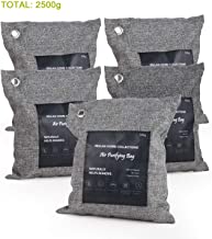 MULAN Charcoal Air Purifying Bag (5 Pack of 500gram), Activated Charcoal Odor Absorber, All Natural Odor Eliminators for Home, Car and Pets.