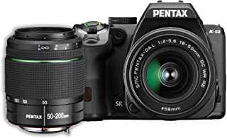 Pentax K-S2 20MP DSLR Two Lens Kit w/ 18-50mm WR & 50-200mm WR (Black)