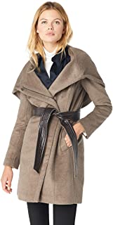 Women's Belted Asymmetrical Wool Coat