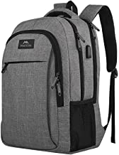 Travel Laptop Backpack,Business Anti Theft Slim Durable Laptops Backpack with USB Charging Port,Water Resistant College School Computer Bag for Women & Men Fits 15.6 Inch Laptop and Notebook, Grey