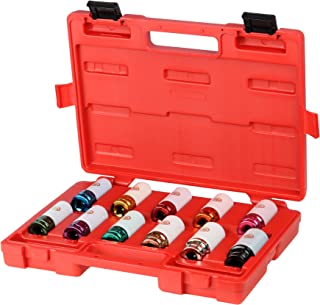Chicago Pneumatic SS4211WP 1/2 in. Drive 11 Piece SAE/Metric Impact Socket Set - Lug Nut with Laser Etch Numbers. Tire Repair Tools