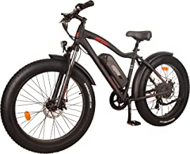 DJ Fat Bike 750W 48V 13Ah Power Electric Bicycle, Matte Black, LED Bike Light, Suspension Fork and Shimano Gear,