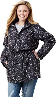 Plus Size Women's Plus Size Fleece-Lined Taslon Anorak