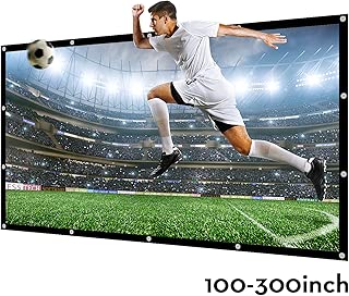100 inch Projector Screen Outdoor Indoor 16:9 Diagonal NIERBO Projection Screen Portable 4K 3D Projector Movie Screen Support Front Rear Projection